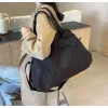 sac de voyage pour femmes, grande capacité, épaule simple diagonale, noir, nœud papillon d'affaires, sac de dessin animé décontracté, sac à dos pratique pour femmes