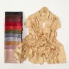 mode feuille imprimé satin hijab écharpe femme musulman hijab plaine malaisie écharpe satin châle luxe soie satin enveloppement islam turban