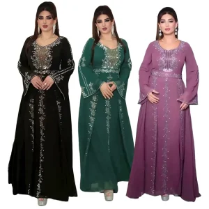 2025 Abayas pour femmes dubaï luxe africain musulman Robe de mode Caftan Marocain robes de soirée Boubou Robe Djellaba Femme