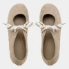 mode bout rond ballerines femmes à lacets faux daim peu profond concis semelle souple mary jane chaussures femmes chaussures de marque décontractées