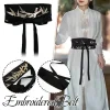 Ceinture Kimono traditionnelle japonaise pour femmes, Corset à pampilles, large ceinture Yukata grue, ceintures de taille, accessoires de Costume