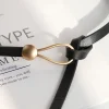 ceinture en cuir fin avec nœud pour femme, sangle à boucle pour femme, environnement de loisirs, décor de robe et de manteau noué, accessoires de ceinture, nouveau