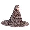extra grande taille doux imprimé xxxl musulman prier hijab amira tirer sur foulard islamique foulard