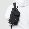 un sac de taille unisexe pratique en tissu nylon avec plusieurs poches pour le sport, la course et un usage élégant, idéal pour les voyages et les affaires