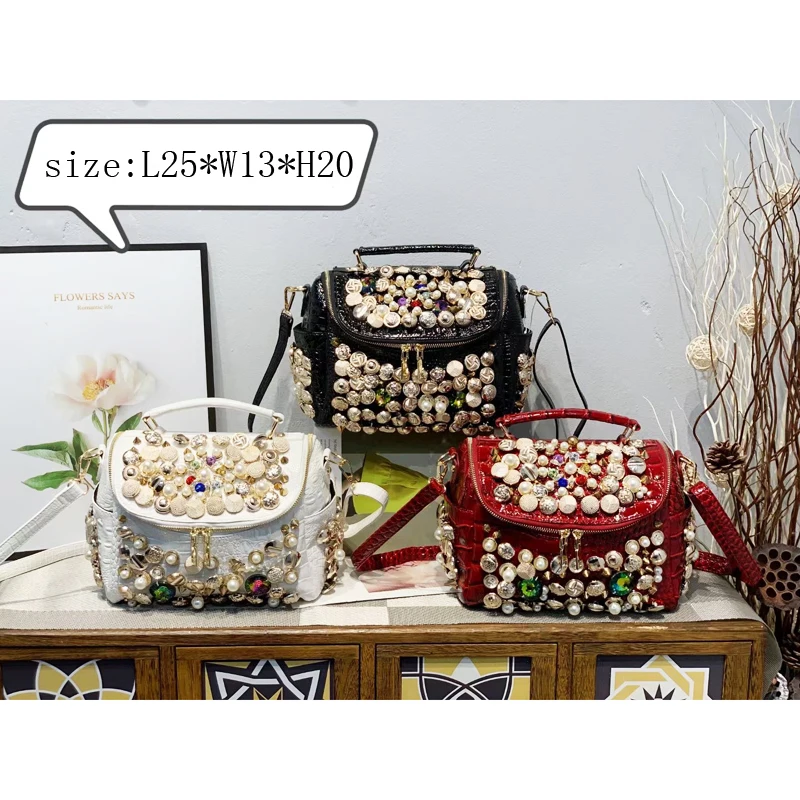 sac à main fait main pour femme, sacs à main et sac à main de luxe pour femme, sac à bandoulière messenger, seau noir décontracté, nouveau designer