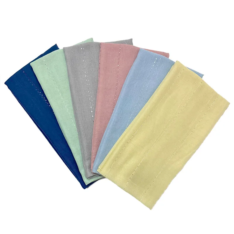 Écharpe à paillettes scintillantes pour femmes, hijab musulman, châles longs de grande taille, turban islamique solide