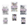 nouveau portable 100 pièces/ensemble bricolage rond perle tête broches couleurs mélangées droite quilting aiguilles bricolage couture artisanat broches avec boîte