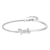 bracelet en argent regardé pour femme, nœud papillon, cubique incrusté, bijoux de mariage, mode