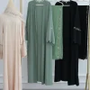 moyen orient femmes arabe dubaï abaya luxe kimono cardigan broderie florale robe longue robe modeste femme islam vêtements kebaya