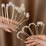 Pinces à cheveux en forme de U en perles, accessoires, épingle à cheveux, peigne, plaque à cheveux, artefacts fixes, coiffure