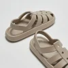 sandales d'extérieur respirantes pour hommes et femmes, chaussures de plage pour couple, semelle non ald, blanches, 2023