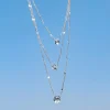 chimzunderes collier pendentif multicouche pour femme, tour de cou jochoker, bijoux brillants, cadeau de fête, mode féminine