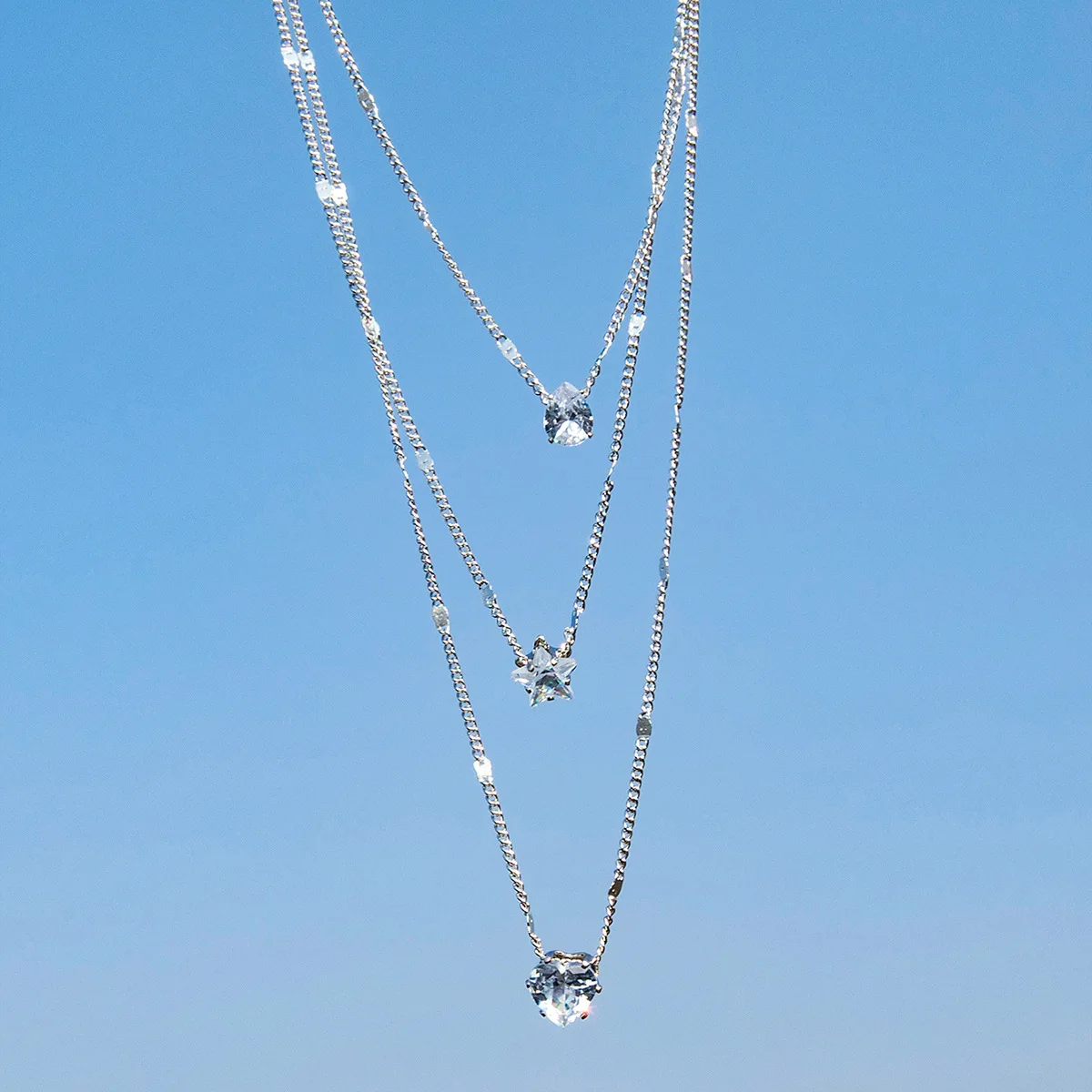 chimzunderes collier pendentif multicouche pour femme, tour de cou jochoker, bijoux brillants, cadeau de fête, mode féminine
