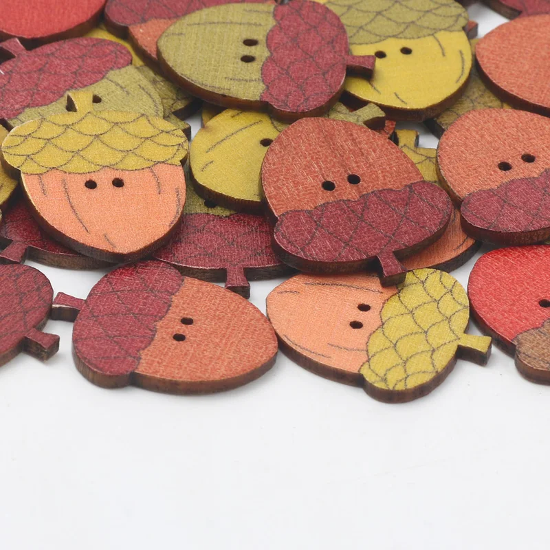 Boutons en bois de pomme de pin Vintage, 20 pièces, vêtements pour enfants, couture décorative, embellissement, accessoires de couture, fournitures de bricolage