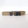 ceinture militaire tressée en nylon pour hommes, 125cm, ceintures militaires réglables pour voyage en plein air, taille tactique avec boucle en plastique pour pantalons