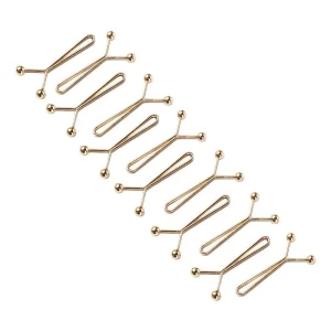 12 pièces/lot mode alliage U écharpe Clips galvanoplastie châle écharpe Clips multicolore Hijab Clips sûr broche broches boule ronde femmes