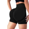 short de yoga transfrontalier miel fesses fesses sport taille haute abdomen stretch serré anti éblouissement séchage rapide fitness