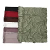liseré ondulé fériel jersey hijab écharpe champignon bord couleur unie lait soie écharpe foulard châle foulard en soie stretch tricoté femmes