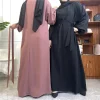 modeste pour les femmes musulmanes décontracté abayas prière longue robe maxi dubaï turquie arabe robe ceinturée ramadan eid caftan islam jalabiya