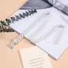 ceinture de taille élégante en perles pour femmes, boucle élastique, chaîne de perles, robe pour filles, sangle en cristal, accessoires créatifs pour dames