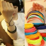Bracelet de cordes de cheveux pour femmes et hommes, bracelets en silicone, bracelet fin multicolore, cadeau de bijoux