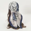 foulard carré en satin pour femmes musulmanes, hijab élégant, imprimé 2025, foulard en soie, châle, bandeau, poignée, accessoires pour cheveux, bandana