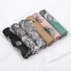 Foulard Hijab en Viscose de Coton Imprimé pour Femme Musulmane, Long Châle, Bandana, Turban Islamique, Bande de Sauna, Rond, Floral, Nouvelle Collection