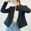 blazer de style coréen pour femme, vêtement de luxe, chic et Élégant, à manches sulf, pour jeune