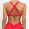 Soutien-gorge de Sport Push Up haut de Sport femme vêtements de Sport pour femmes rembourrage haut de Yoga vêtements d&rsquo;entraînement jaune rose rouge blanc bleu marine noir