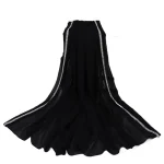 Foulard Hijab couleur unie Style ethnique, bord en strass, Turban islamique scintillant, Bandana fin, foulard quotidien