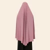 foulard musulman instantané hijab pour femme, couvre chef, double menton, voile pour dames, couleur unie, turban islamique, 130x113cm