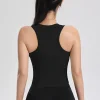 gilet de sport respirant avec coussin de poitrine nu, coupe ajustée, séchage rapide, beau dos, soutien gorge de yoga absorbant les chocs pour femmes