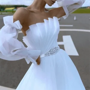 Ruban doux ceinture de mariée argent longue ceinture de mariage robe ceinture Style coréen ceintures de mariée femmes