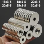 Aimants de réfrigérateur iman avec trous bricolage bureau 18×3-5/18×5-5/20×3-5/25×3-5/20×5-5/30×5-6mm