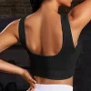 soutien gorge de sport sans couture, résistant aux chocs, confortable, gilet de fitness, évacuant l'humidité, sous vêtements respirants, jogging
