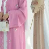 eid musulman abaya pour les femmes broderie cardigan robes abayas ramadan marocain dubaï jalabiya caftan robes arabe longue robe 2025
