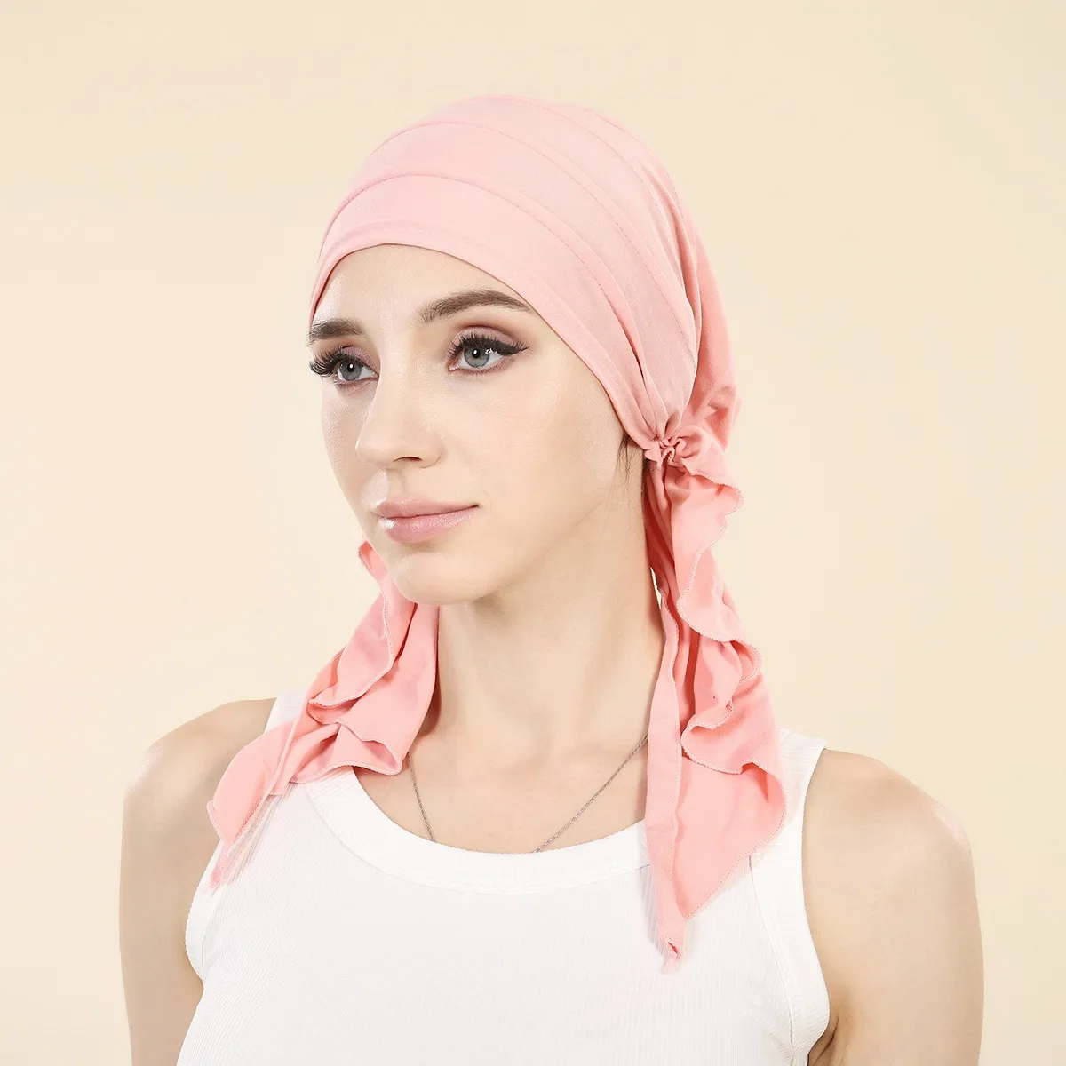 nouveau femmes musulmanes intérieur hijab chapeau turban pré attaché chapeau foulard bonnets bonnet perte de cheveux tête écharpe enveloppement chimio casquette turbante mujer