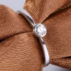bagues rondes classiques en argent sterling 925 pour femmes, bijoux de fiançailles en cristal et zircon, cadeau de saint valentin