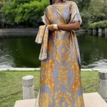 Abayas à imprimé musulman pour femmes, manches courtes, imitation injSatin, robe longue, robes islamiques avec hijabs, luxe doux