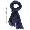 longue bande écharpe pour femme mince crème solaire foulard petit imprimé fleuri plissé châle extérieur coton lin femmes écharpe hiver