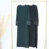 robe modeste musulmane brodée de marguerites pour femmes, eid, arabie saoudite, dubaï, abaya, luxe, islam, turquie, fête de vacances, jalabiya, 2025