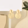 aretes de mujer bohême à la mode géométrique métal boucles d'oreilles rondes pour les femmes mode bijoux de mariage