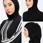 Sport musulman intérieur Hijab casquettes sous-écharpe couvre-chef femmes foulard islamique sous-écharpe Hijab écharpe chapeau casquette os Bonnet
