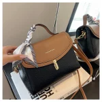 Chic 2025 Color Block Sac à bandoulière pour femmes Mode Patchwork Sac à bandoulière Sac à bandoulière décontracté Sac à dos tendance pour un usage quotidien ​