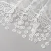 polyvalent rétro dentelle glands écharpe longue rose broderie femme wrap châles couleur unie foulard voiles pour les femmes