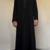 2026 mode musulmane abayas pour hommes eid moyen orient arabe caftan brodé col montant hommes jubba thobe islam robe longue décontractée