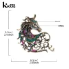 broches de cheval en strass de luxe unisexe, badge animal rétro, cadeaux de fête, à la mode, accessoires de décoration pour vêtements