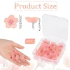 30 pièces/boîte fleurs de cerisier roses punaises résine paillettes fleur punaises punaises décoratives accessoires de papeterie de bureau