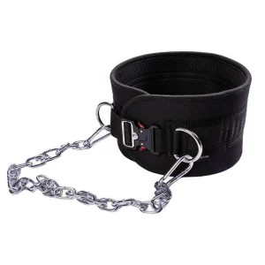 Ceinture d&rsquo;haltérophilie réglable avec chaîne épaisse pour le soutien du dos, capacité maximale de 350 lb avec chaîne