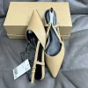 chaussures plates pointues pour femmes, robe élégante, slingbacks, peu profondes, grande taille, confortables, luxe, dames, mode de créateur, automne, 2024